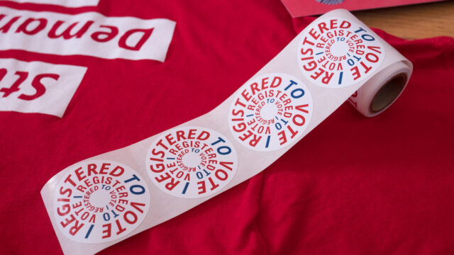 I registered to vote sticker roll