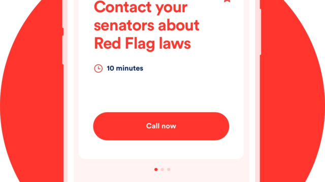 Demand Action app on an iphone